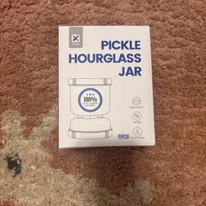 AI.xibu Hourglass Pickle Jar with Strainer Leakproof Food Grade BPA-Free NIB